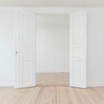 minimalist photography of open door